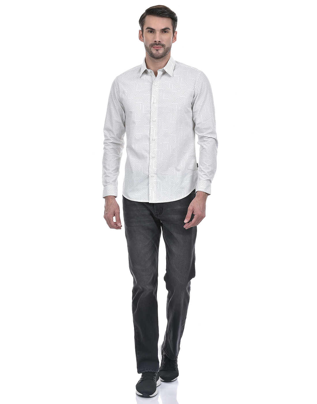 Numero Uno Men Solid Dark Grey Jeans